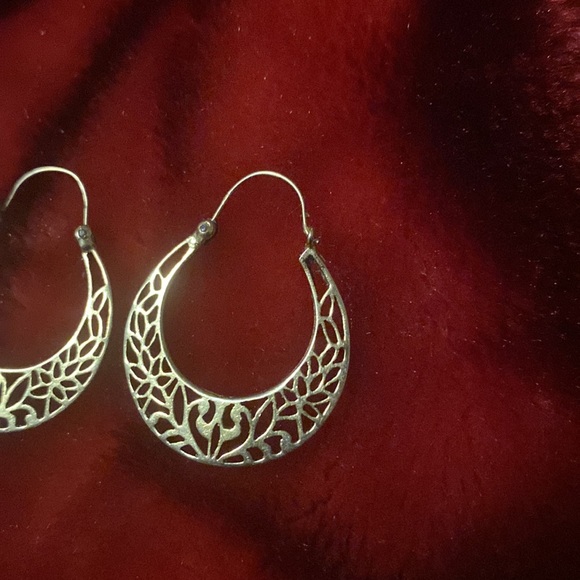 M14K REAL GOLD HANDMADE DIME SIZE CUBAN HOOP EARRINGS - Picture 10 of 13